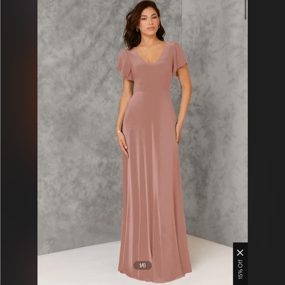 Azazie Dresses & Skirts - AZAZIE MICAYLA Stretch
Dusty Rose A-Line Corset Luxe Knit Dress
